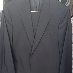Versace collection 2 piece 98% wool blend suit size 46 navy blue